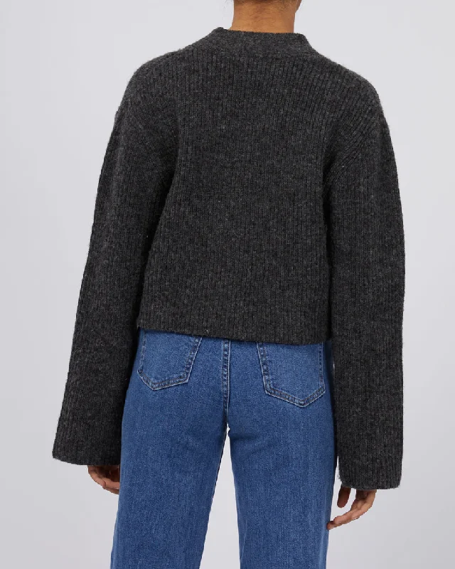 Silent Theory Eden Knit Cardi Charcoal