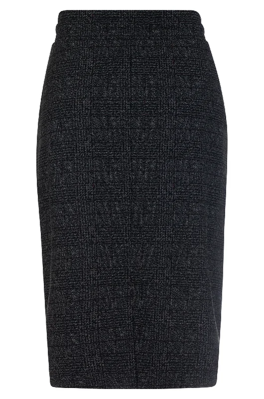 Pull on Jacquard Ponti Skirt | BERRY/CHARCOAL | 7811ZZ