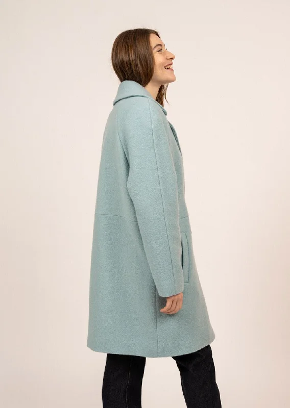 STE LAURENE - Long Wool Coat for Women (JADE)