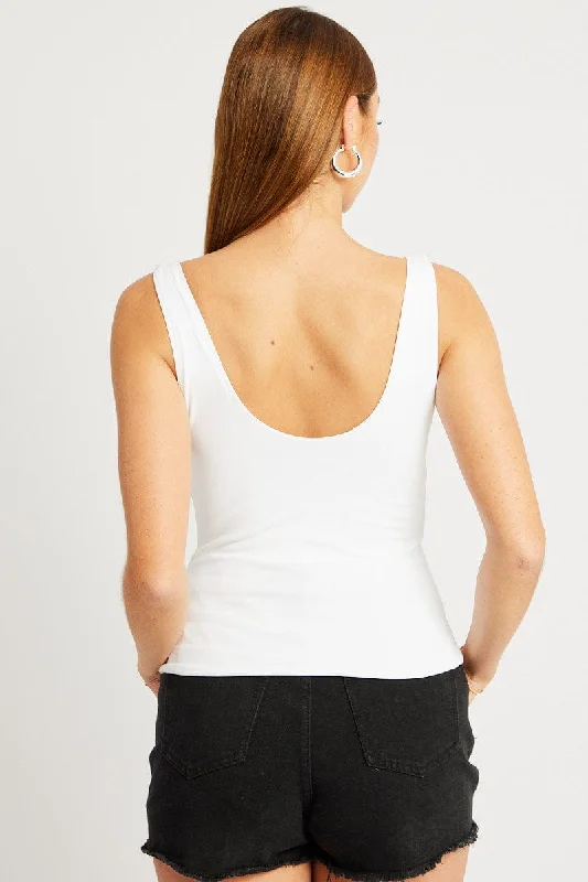 White Supersoft Top Sleeveless