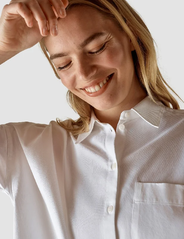 Oversized Long Sleeve Shirt White