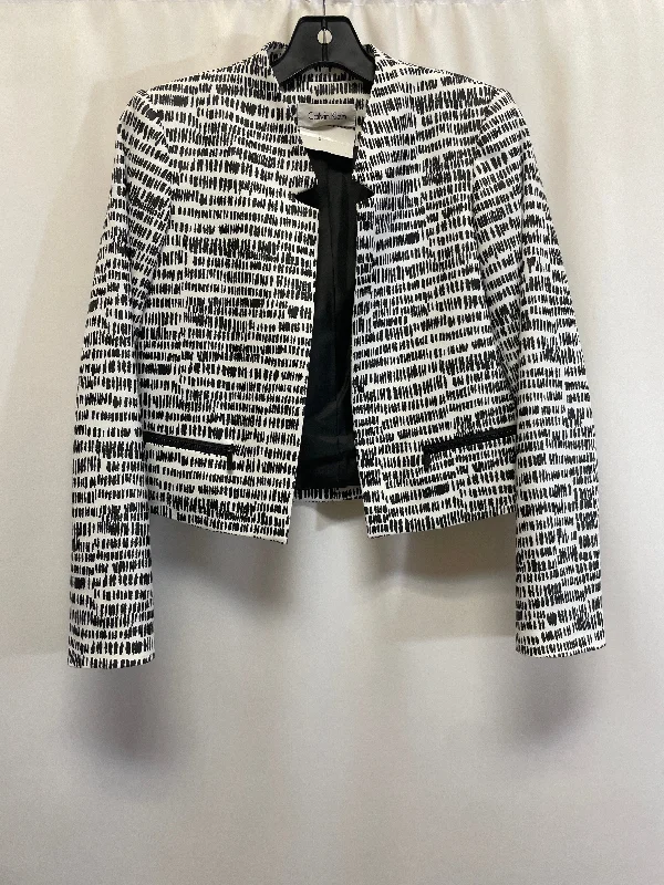 Blazer By Calvin Klein In Black & White, Size: Petite   S