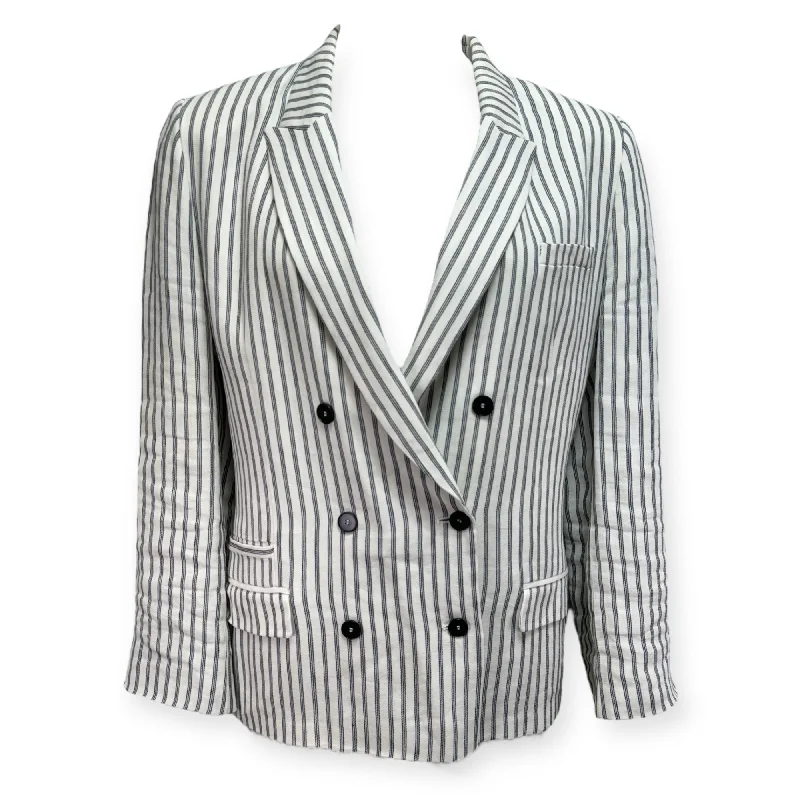 Blazer Designer By Gerard Darel In Striped Pattern, Size: Xl