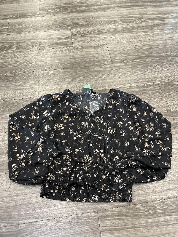 Blouse Long Sleeve By Mine In Floral Print, Size: M