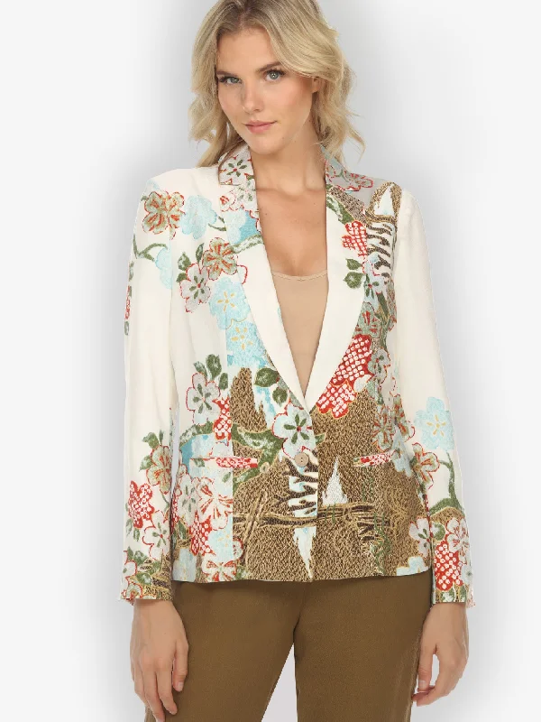 Citron Shawl Collar Silk Jacket