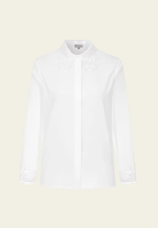 Grace Lace and Pearl Detailed Blouse