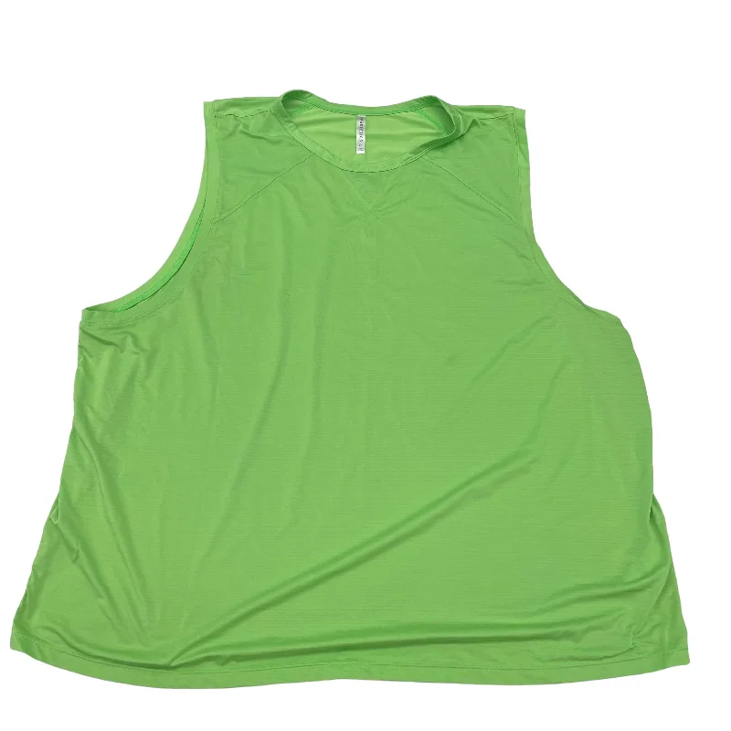 GREEN FABLETICS ATHLETIC TANK TOP, Size 3X