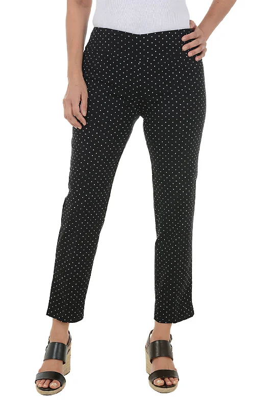 Polka Dot Pull-On Ankle Pant