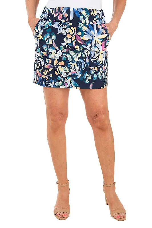 Petite Rose Petals Pull-On Skort