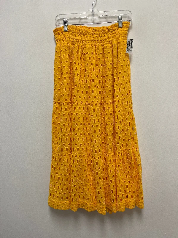 Skirt Maxi By Anthropologie In Yellow, Size: S