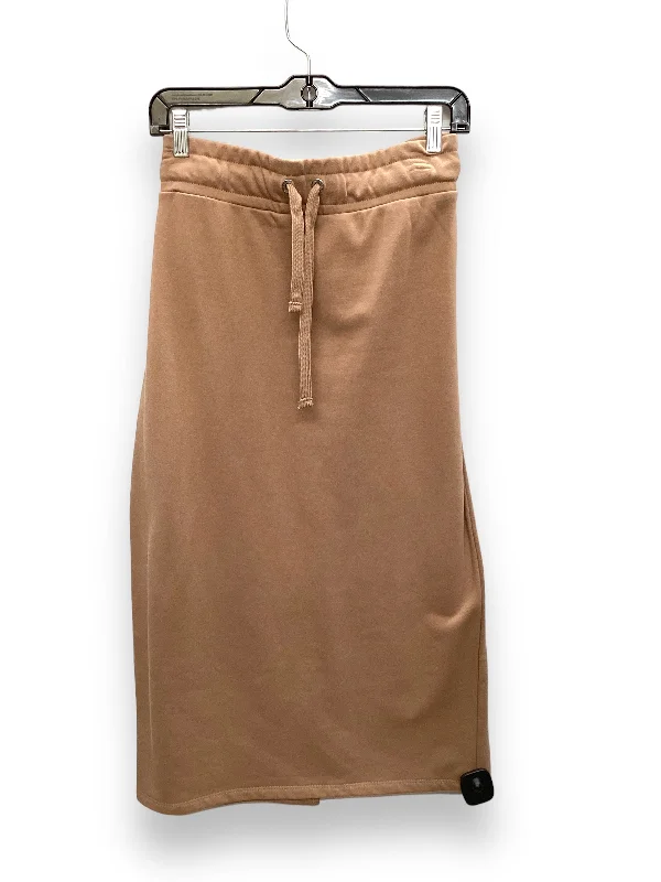 Skirt Maxi By Calvin Klein In Tan, Size: L