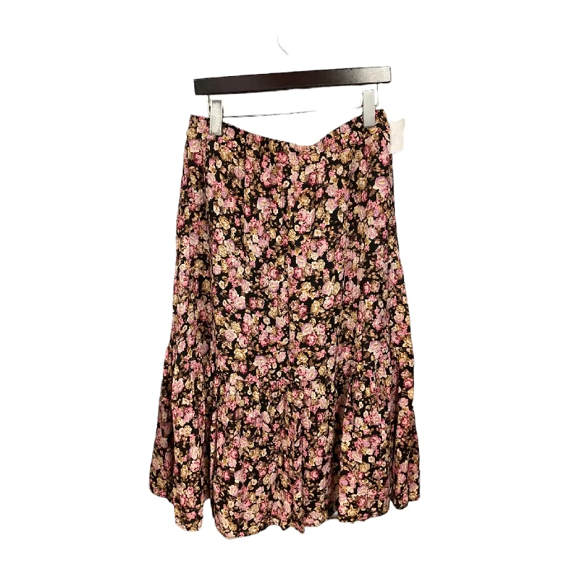 Skirt Maxi By H&m In Floral Print, Size: L