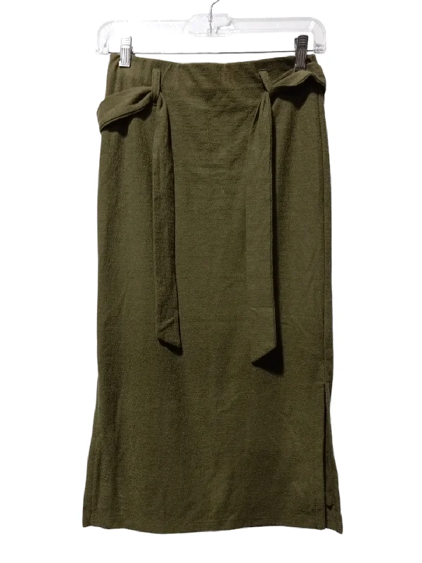 Skirt Midi By Clothes Mentor In Green, Size: Xs