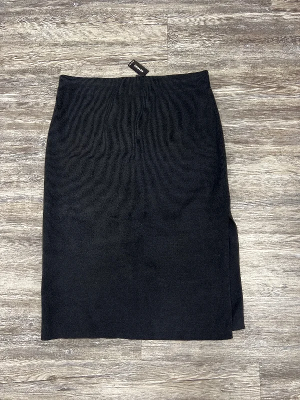 Skirt Midi By Express In Black, Size: XL