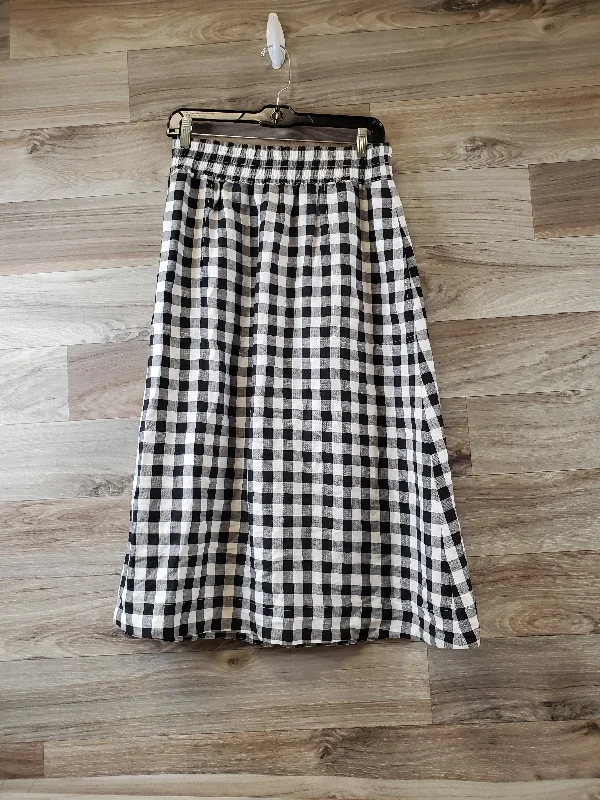 Skirt Midi By Madewell In Black & White, Size: 6