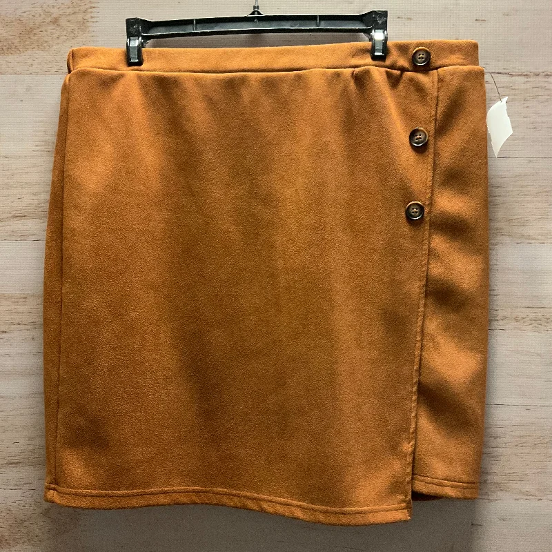 Skirt Mini & Short By Shein In Brown, Size: 18