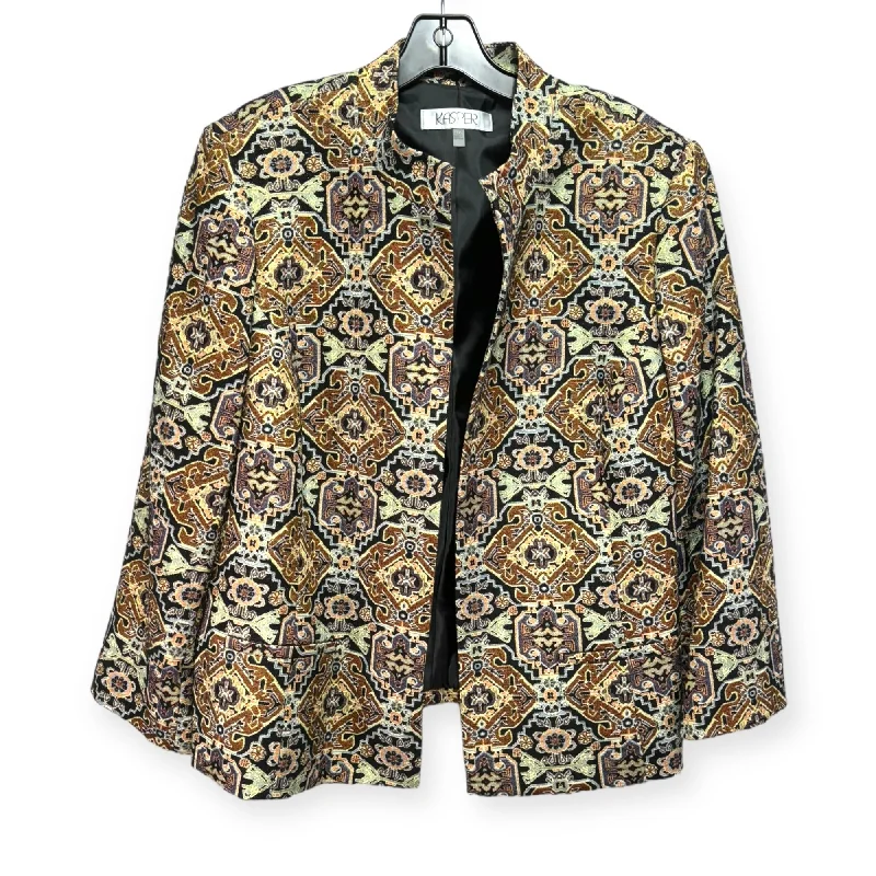 Tapestry Blazer By Kasper In Multi-colored, Size: 18