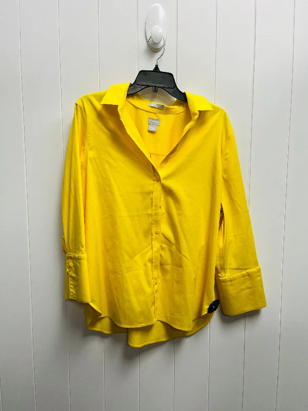 Top Long Sleeve By Chicos In Yellow, Size: 14