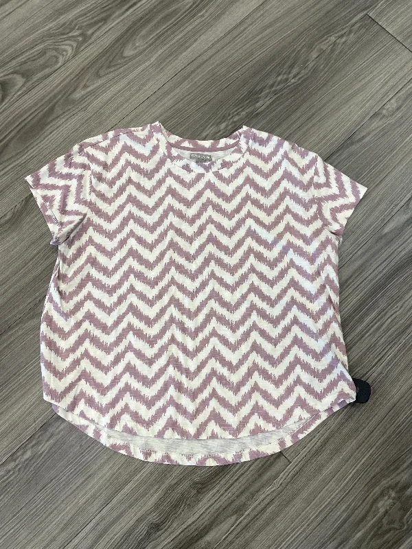 Top Short Sleeve Basic By Falls Creek In Striped Pattern, Size: Xl