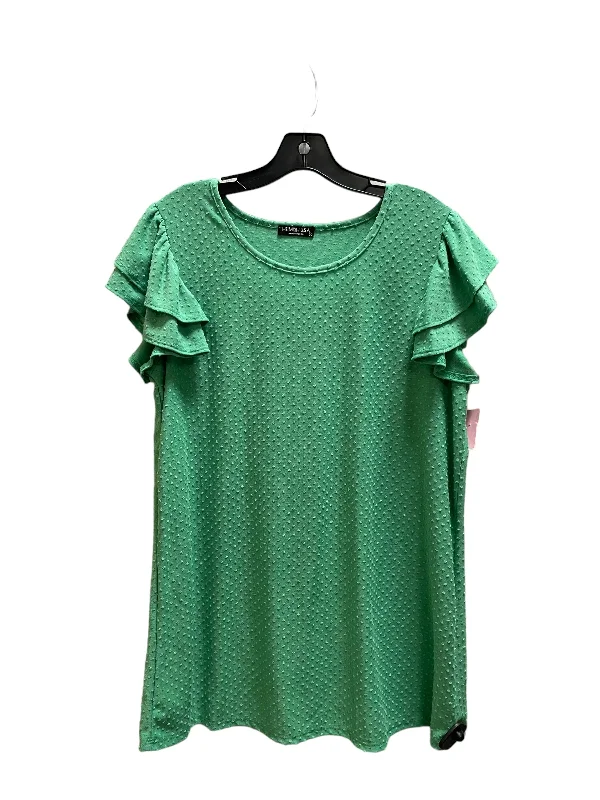 Top Short Sleeve By Heimish Usa In Green, Size: 1x