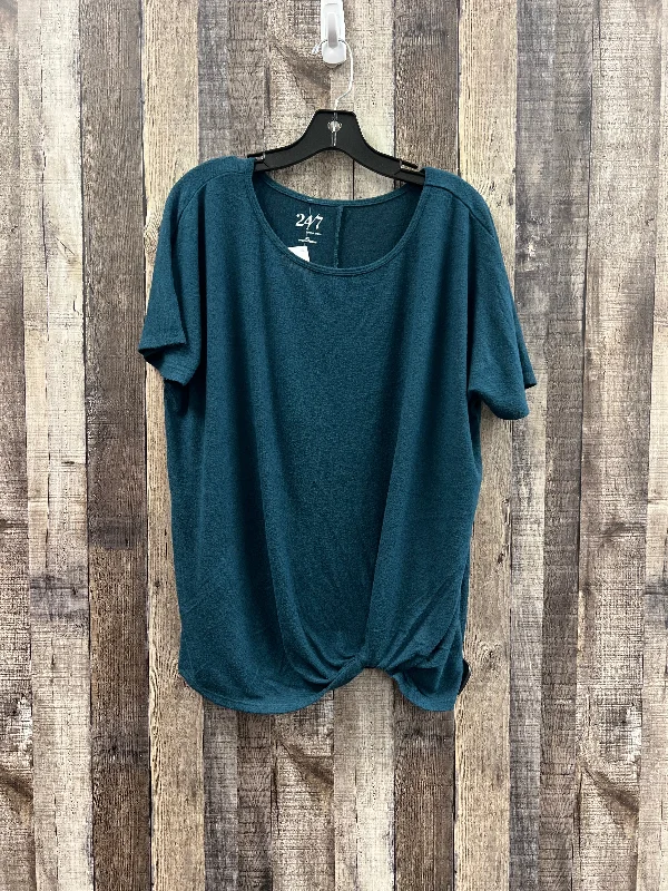 Top Short Sleeve By Maurices In Teal, Size: Xl