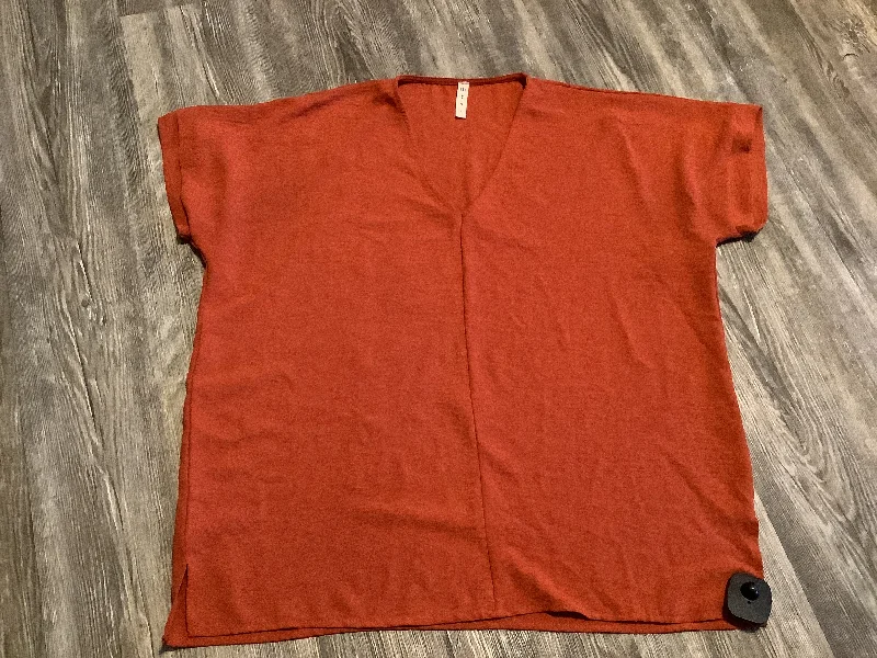 Top Short Sleeve By Mts In Orange, Size: S