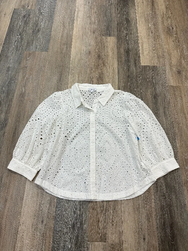 White Blouse Long Sleeve Evereve, Size L